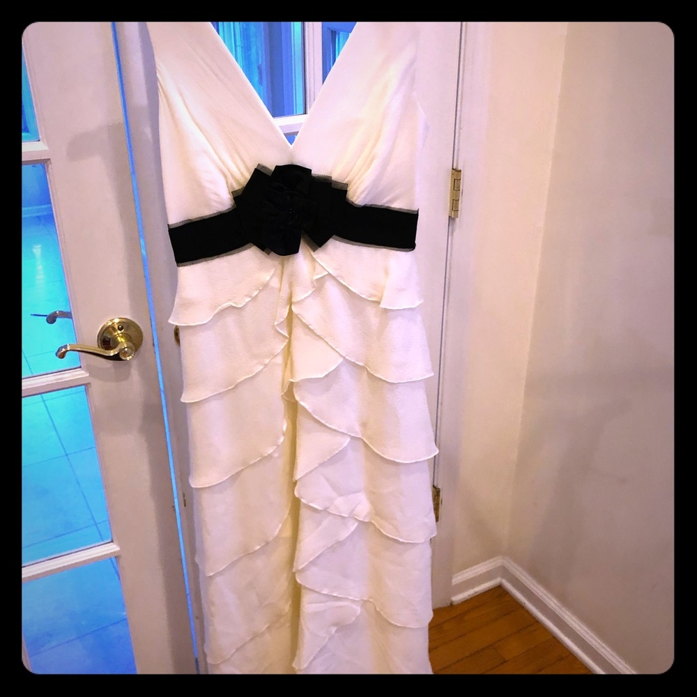 white evening gown